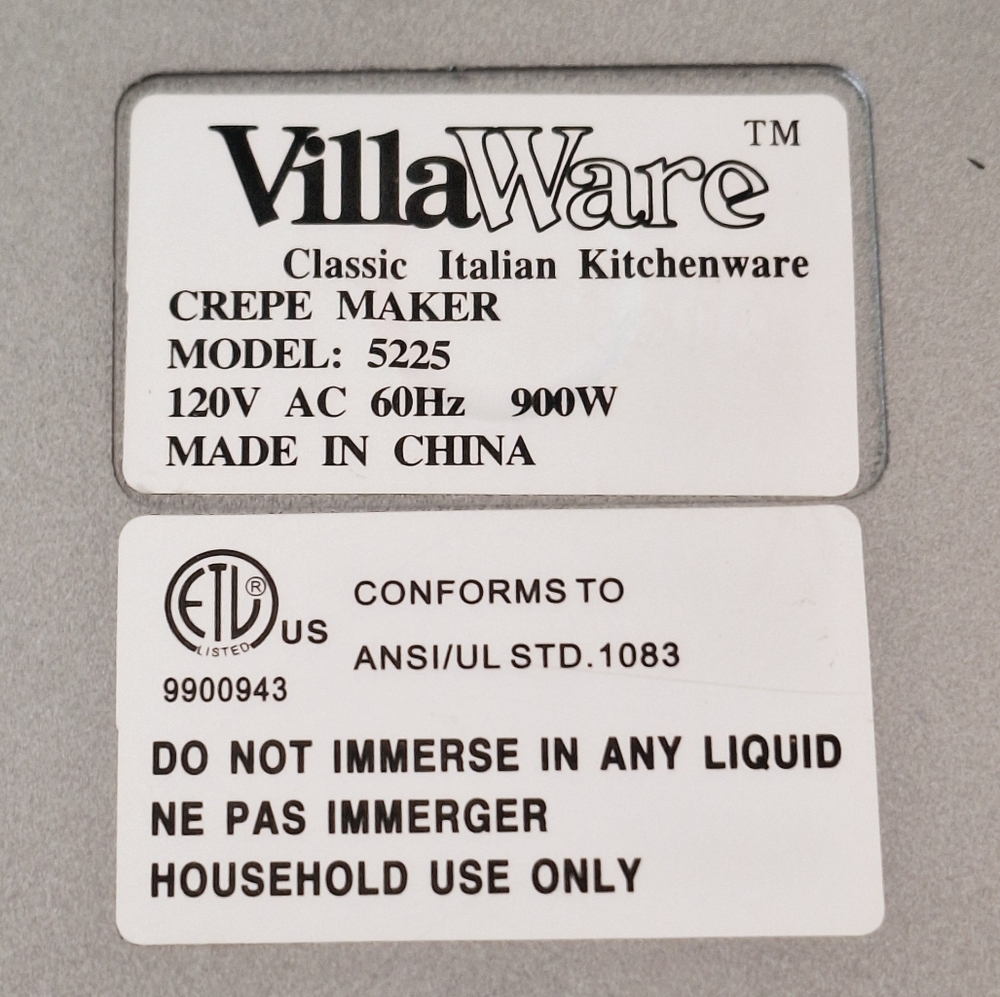 VillaWare plug-in crepe maker - Picture 7 of 7
